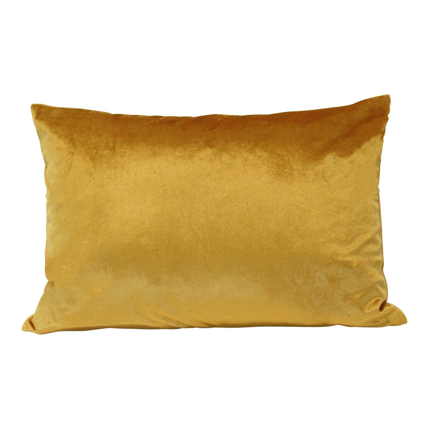 Gold Velvet Rectangular Lumbar Pillow