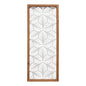 25" X 10" White and Natural Leaf Floral Wood and Metal Wall Decor
