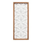 25" X 10" White and Natural Leaf Floral Wood and Metal Wall Decor