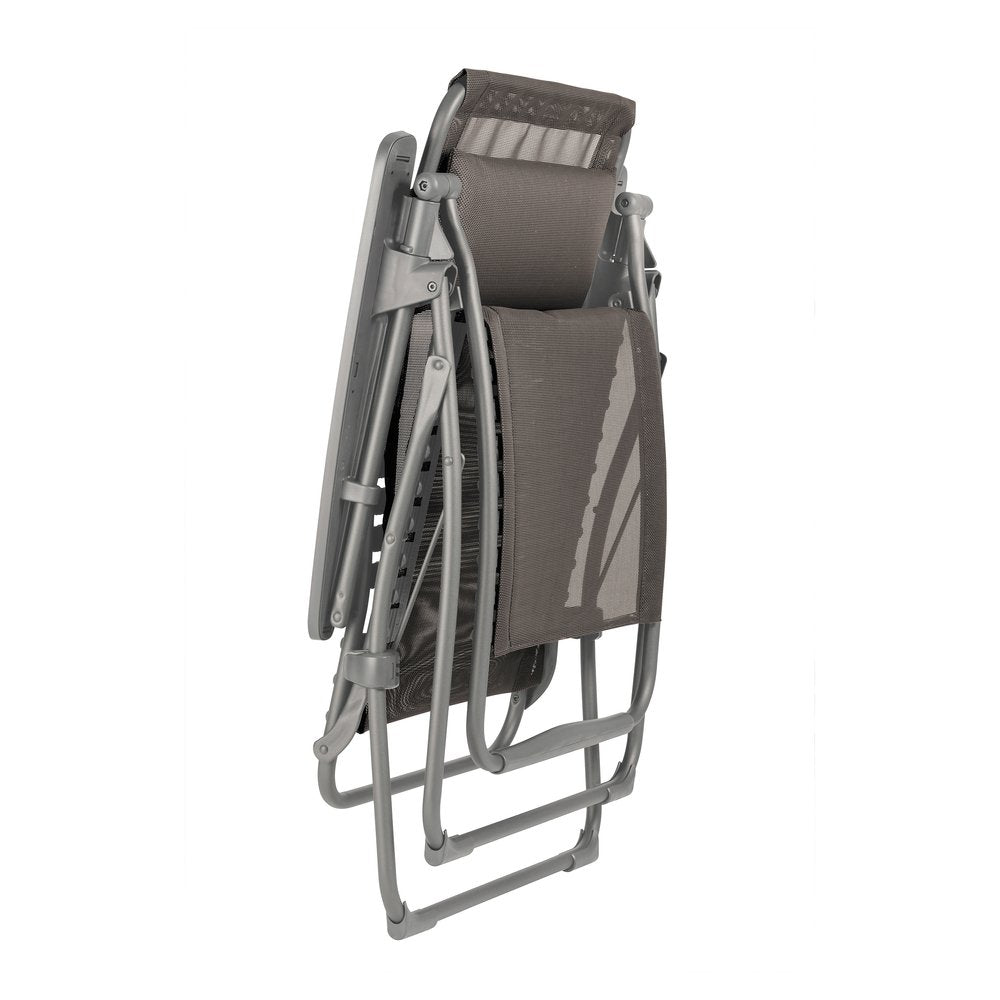 28" Graphite Metal Outdoor Zero Gravity Chair with Graphite Cushion