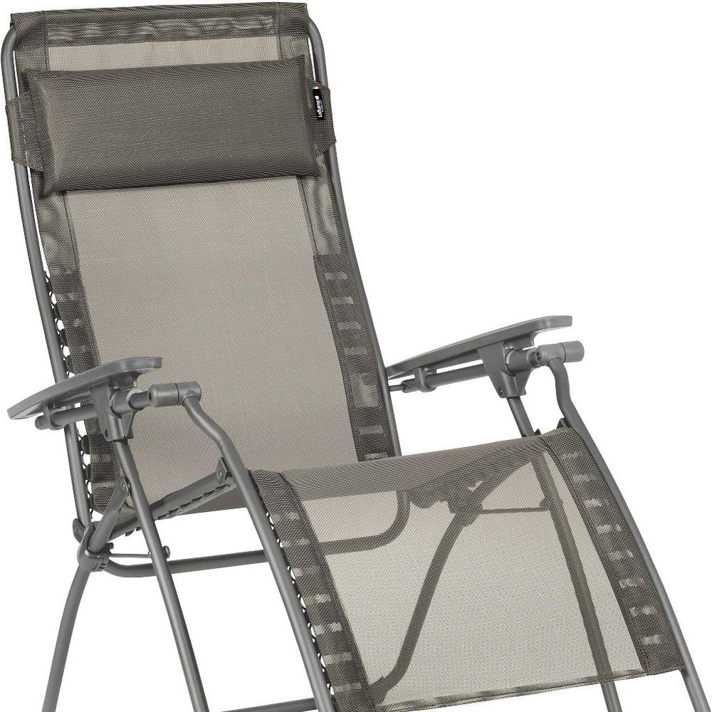 28" Graphite Metal Outdoor Zero Gravity Chair with Graphite Cushion