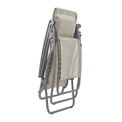 27" Blue Metal Outdoor Zero Gravity Chair with Blue Cushion