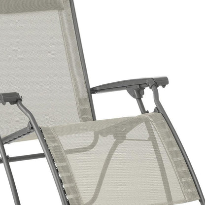 27" Blue Metal Outdoor Zero Gravity Chair with Blue Cushion