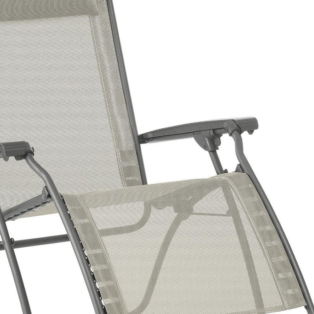 27" Blue Metal Outdoor Zero Gravity Chair with Blue Cushion