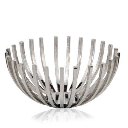 6" Silver Stainless Steel Decorative Bowl