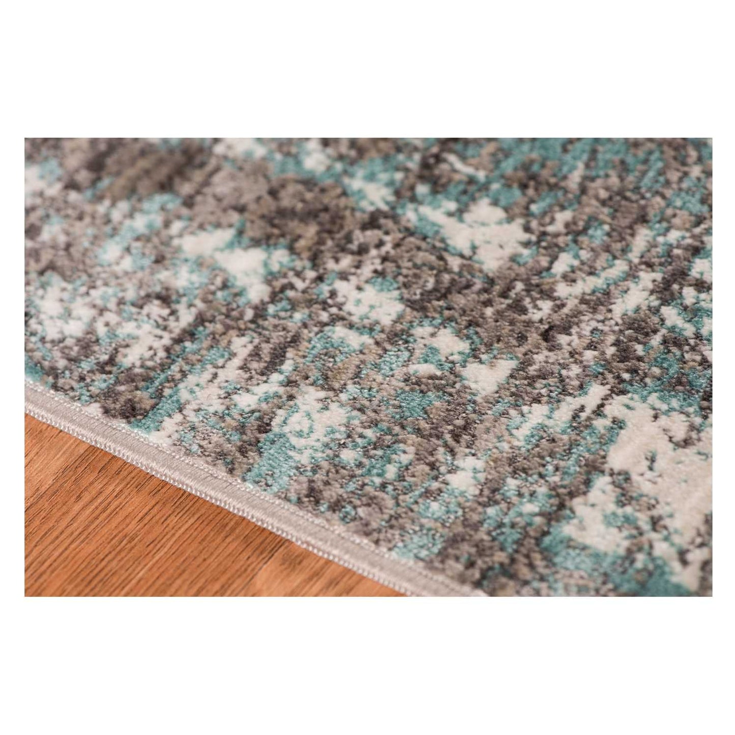 4' X 6' Ivory and Gray Abstract Power Loom Area Rug