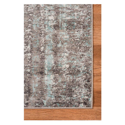 4' X 6' Ivory and Gray Abstract Power Loom Area Rug