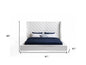 White Tufted Faux Leather King Bed Frame
