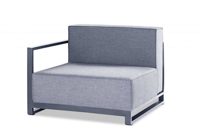 37" Gray Linen Arm Chair