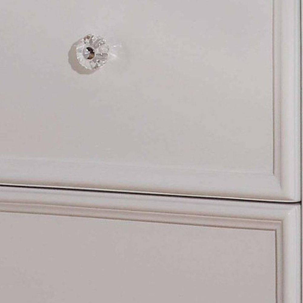 27" White Two Drawers Nightstand