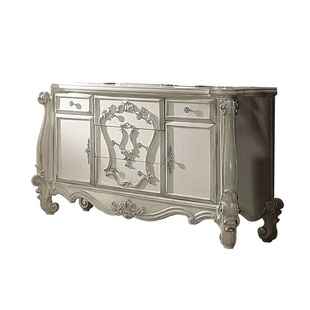 71" Solid Wood Five Drawer Dresser