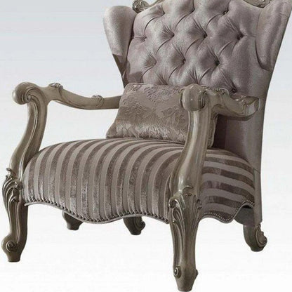 34" Golden Brown and Chocolate Velvet Tufted Arm Chair And Toss Pillow
