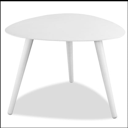 14" White Aluminum End Table