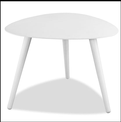 14" White Aluminum End Table