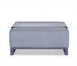 40" Gray Linen Cocktail Ottoman