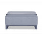 40" Gray Linen Cocktail Ottoman