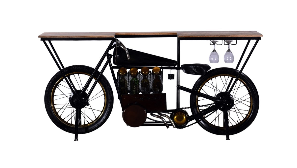 Black 17" Rolling Kitchen Cart