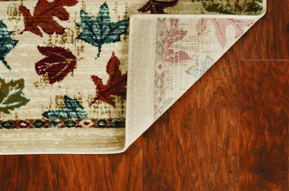 9' X 12' Ivory Red And Gray Southwestern Area Rug