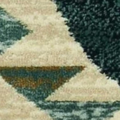 8' X 10' Ivory And Gray Woodland Lodge Area Rug