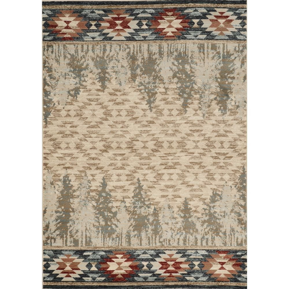 8' X 10' Ivory Southwestern Indoor Outdoor Area Rug