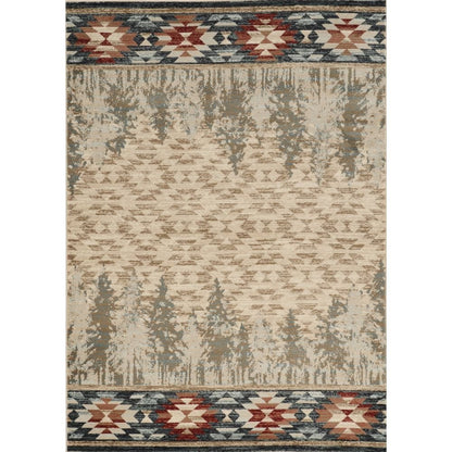 8' X 10' Ivory Southwestern Indoor Outdoor Area Rug
