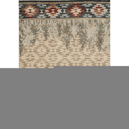 8' X 10' Ivory Southwestern Indoor Outdoor Area Rug
