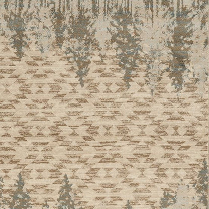 8' X 10' Ivory Southwestern Indoor Outdoor Area Rug