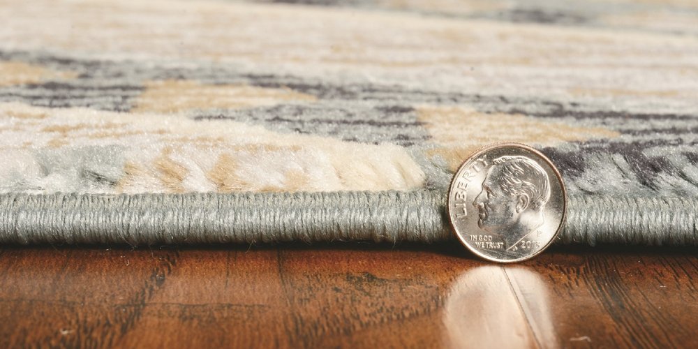 8' Charcoal Gray And Tan Woodland Lodge Runner Rug