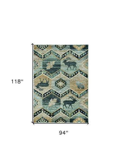 8' X 10' Seafoam Lodge Area Rug