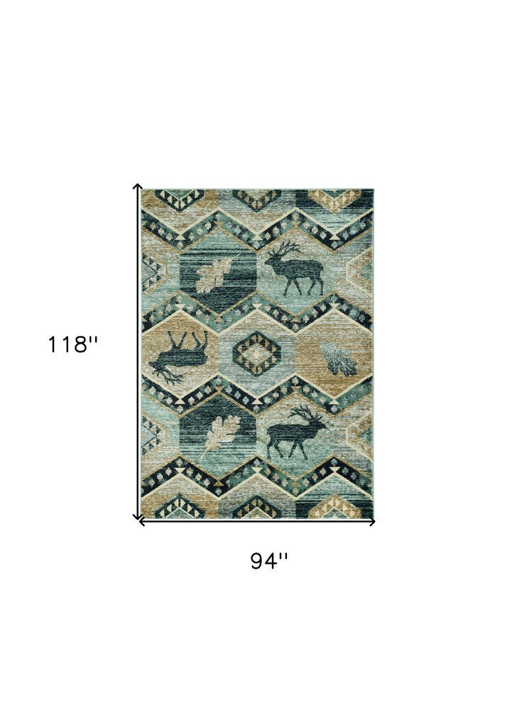 8' X 10' Seafoam Lodge Area Rug