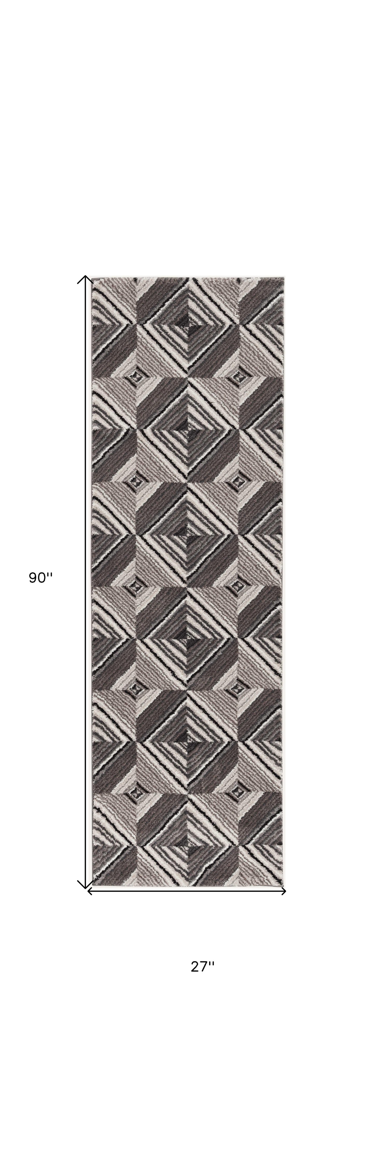 8' X 8' Gray Runner Rug