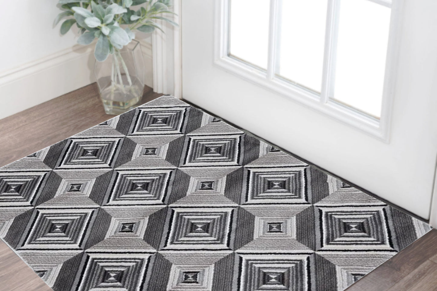 8' X 8' Gray Runner Rug