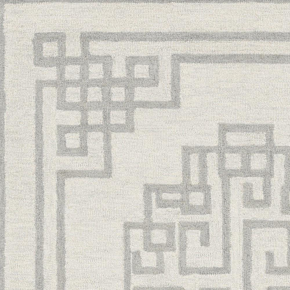 9' X 12' Ivory And Gray Wool Geometric Hand Tufted Area Rug