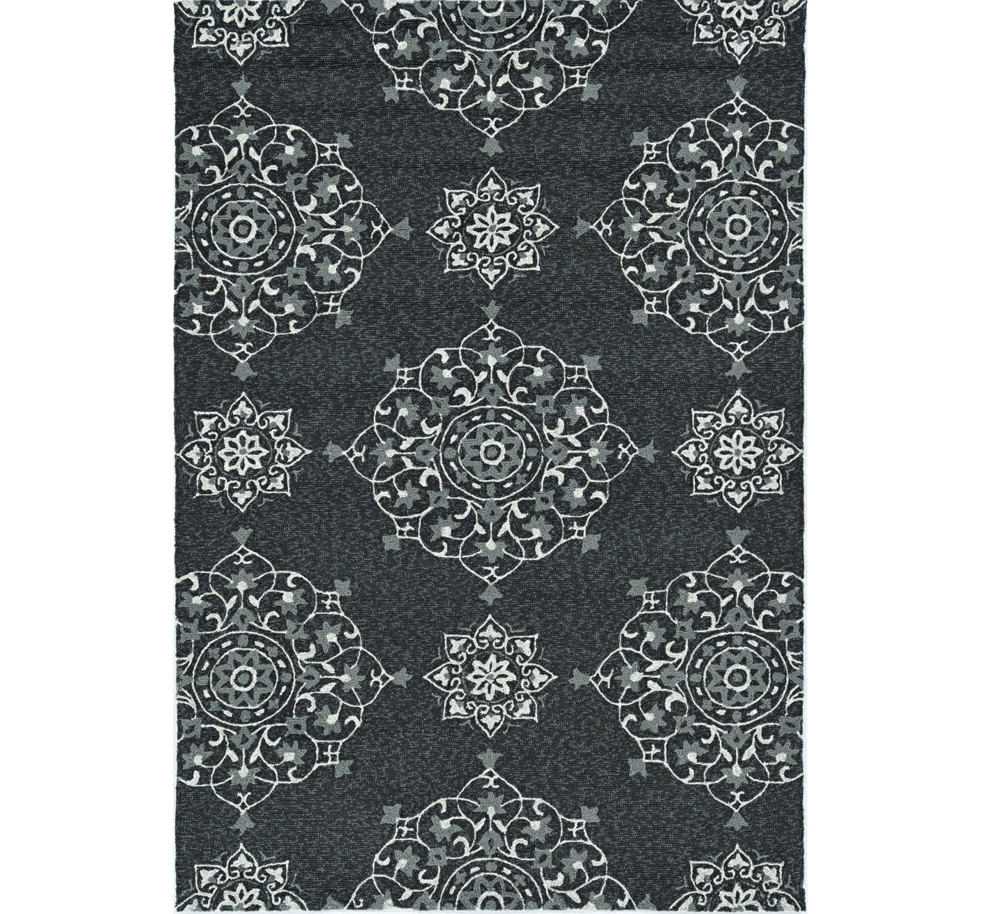 2' X 3' Charcoal Polypropylene Accent Rug