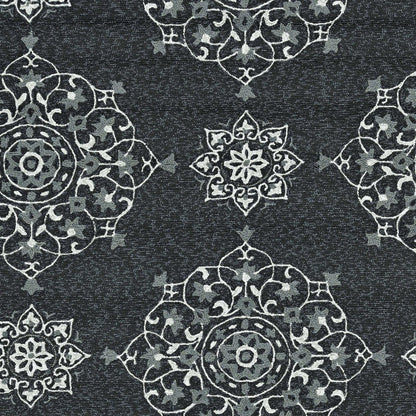 2' X 3' Charcoal Polypropylene Accent Rug