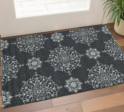 8' X 10' Charcoal Hand Tufted Area Rug