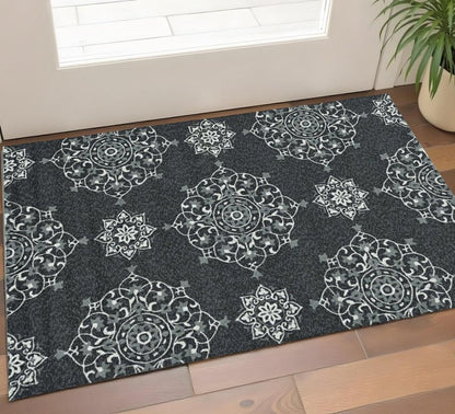 8' X 10' Charcoal Hand Tufted Area Rug
