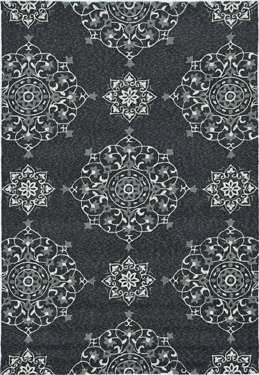 8' X 10' Charcoal Hand Tufted Area Rug