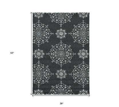 8' X 10' Charcoal Hand Tufted Area Rug