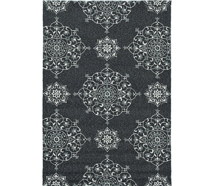 2' X 3' Charcoal Polypropylene Accent Rug