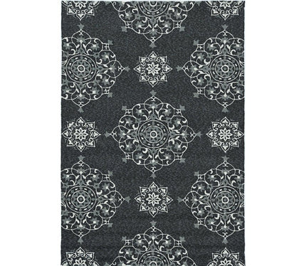 8' X 10' Charcoal Hand Tufted Area Rug