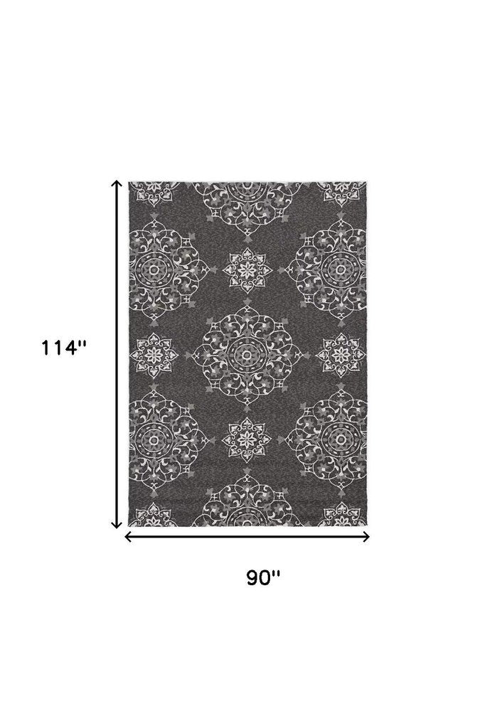 8' X 10' Charcoal Hand Tufted Area Rug