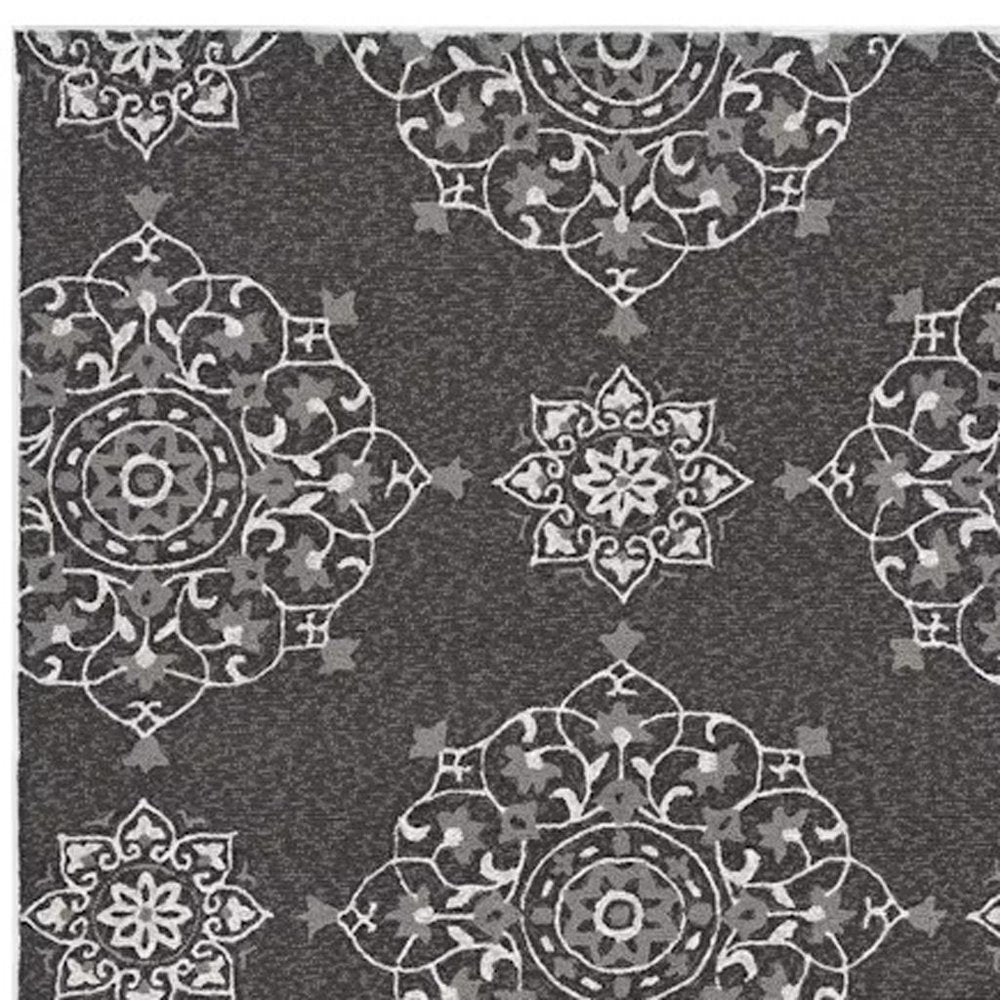 8' X 10' Charcoal Hand Tufted Area Rug
