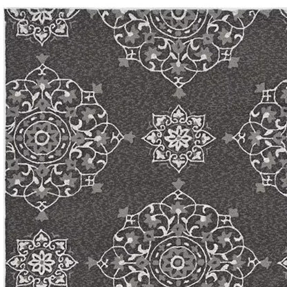 8' X 10' Charcoal Hand Tufted Area Rug