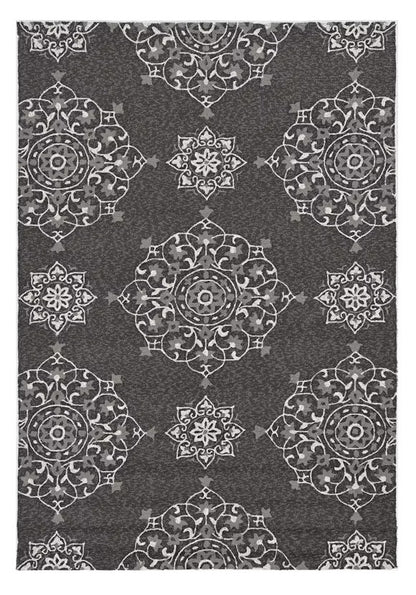 2' X 3' Charcoal Polypropylene Accent Rug