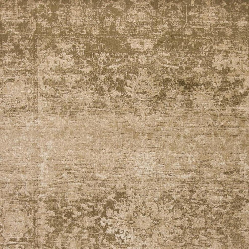 7' X 10' Beige And Tan Floral Medallion Area Rug