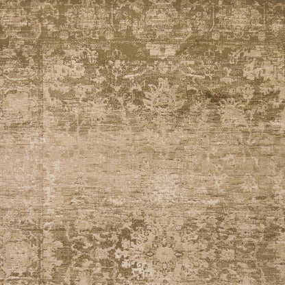 7' X 10' Beige And Tan Floral Medallion Area Rug
