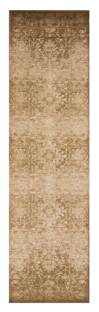 7' X 10' Beige And Tan Floral Medallion Area Rug