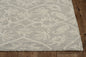 5' X 7' Gray And Light Gray Wool Floral Medallion Hand Tufted Area Rug