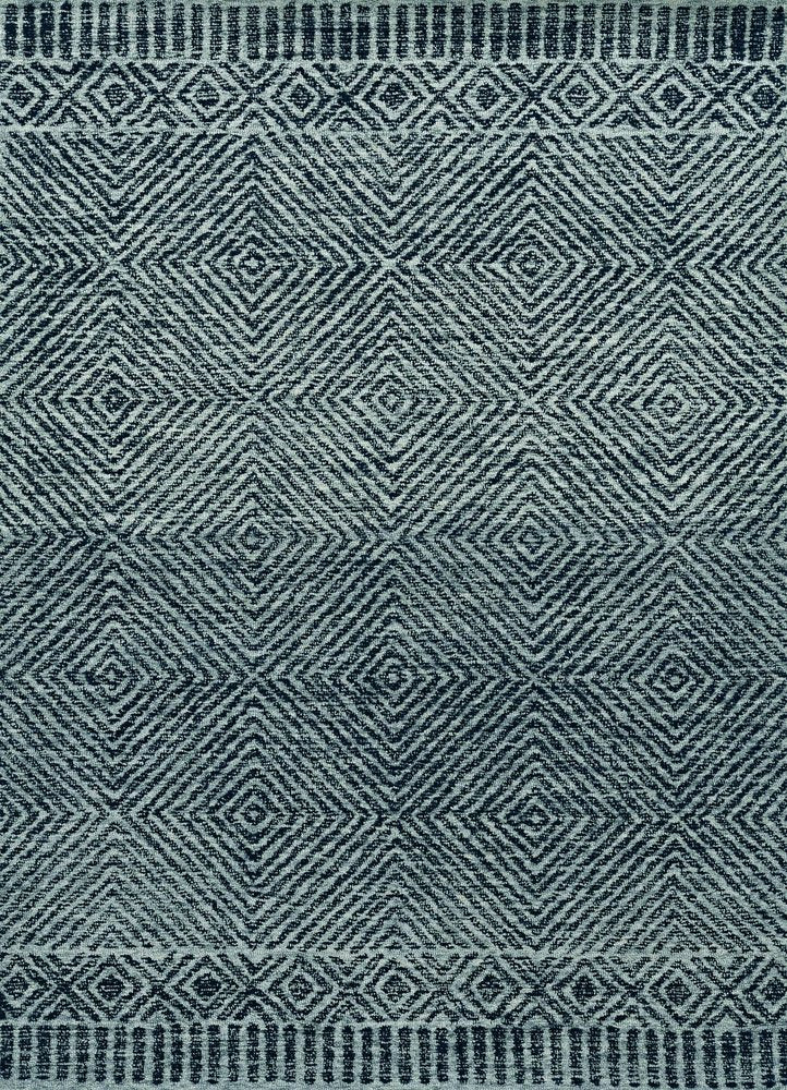 5' X 7' Gray And Black Wool Geometric Hand Tufted Area Rug